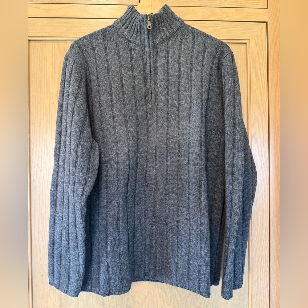 GAP Holiday 2003 Lambs' Wool Pullover Quarter Zip Ribbed Sweater / large